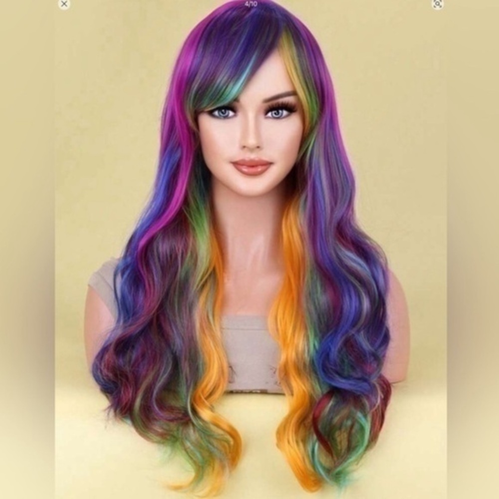✨NEW Rainbow 🌈 Vibrant Multicolor Wig for Women